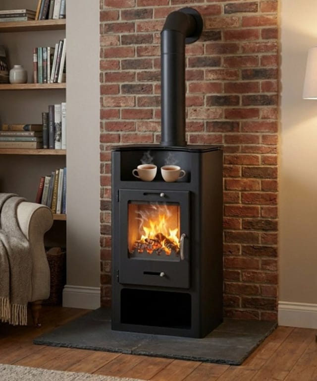 Victoria Kaminofen Elegance Schwarz mit 9,57 kW
