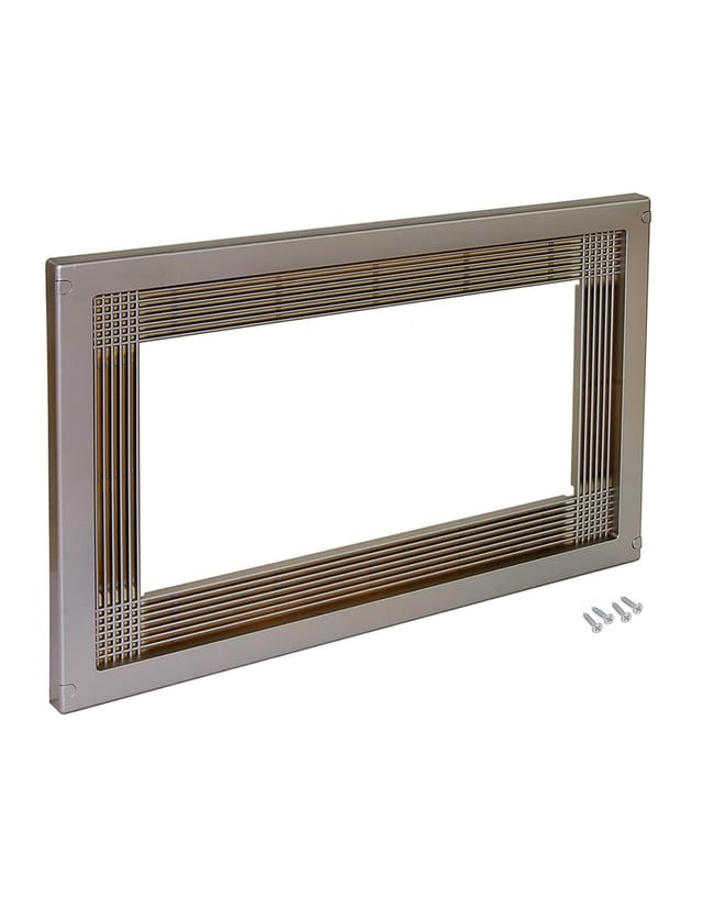 Emuca Mikrowellenrahmen für den Einbau in Küchenzeilen Modul 600 mm 600x400 mm Kunststoff Grau Lackiert