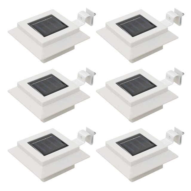 vidaXL Outdoor Solarleuchten 6 Stück LED Quadratisch 12 cm Weiß 44469