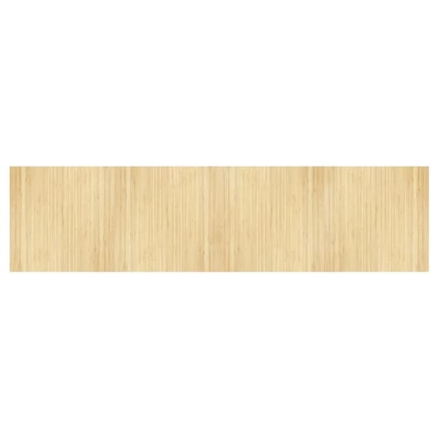 vidaXL Teppich Rechteckig Hell Natur 100x400 cm Bambus 376819