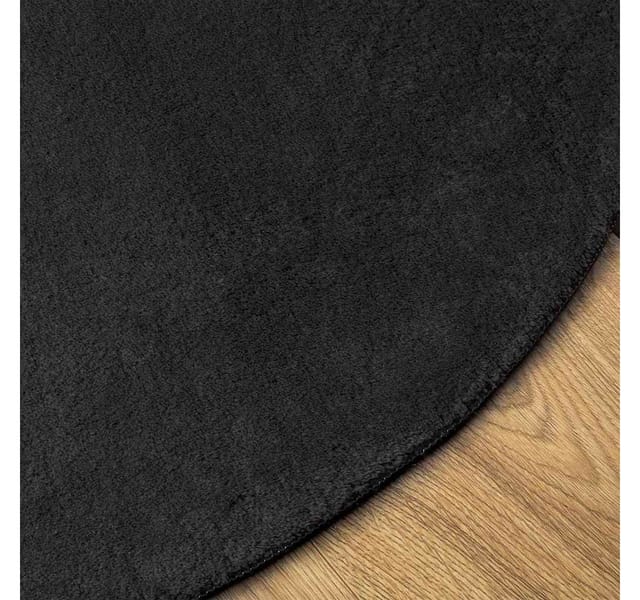 vidaXL Bereichsteppiche Oval HUARTE Schwarz 80 x 150 cm Polyester 4103649