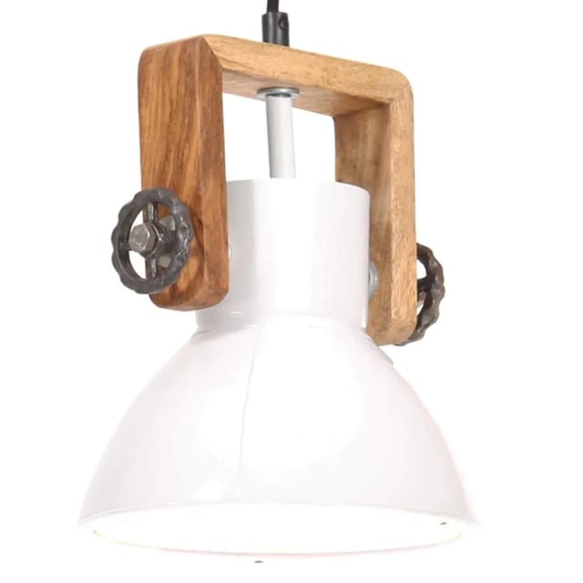 vidaXL Hängelampe Industriestil 25 W Weiß Rund 19 cm E27 320540