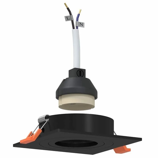 vidaXL Spotlight 24 Stk Schwarz 9 x 9 x 2 cm Aluminium 4108154