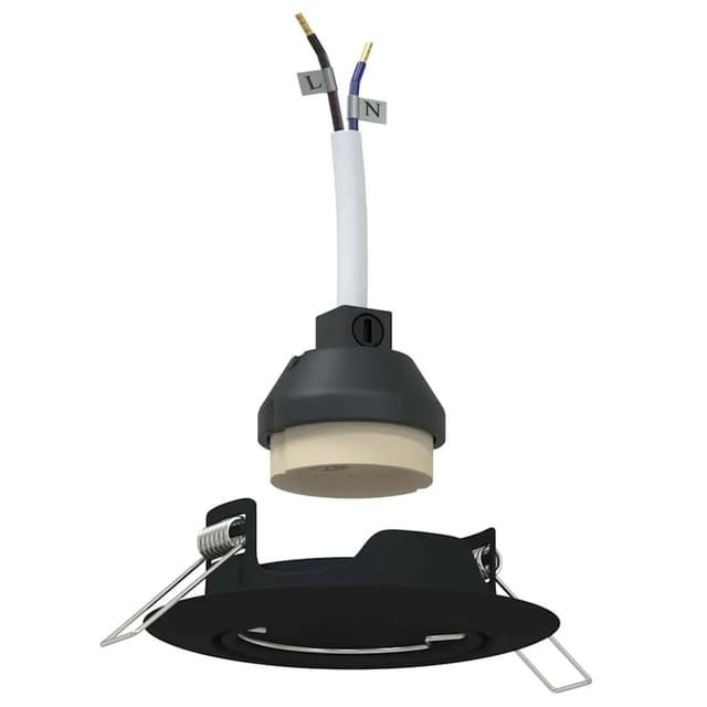 vidaXL Spotlight 24 Stk Schwarz 9 x 9 x 2,5 cm Metall 4108160