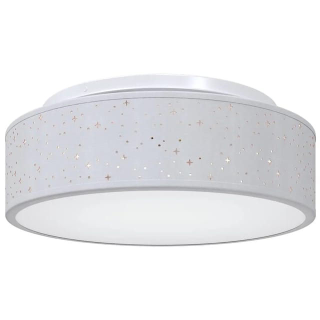 vidaXL Deckenlampe mit Strahlern Grau 38 x 38 x 13,5 cm Stoff 42001216
