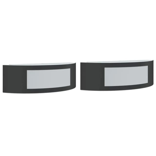 vidaXL Außenwandleuchten 2 Stk Schwarz Edelstahl 4006305