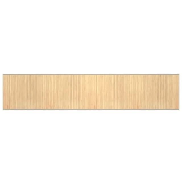 vidaXL Teppich Rechteckig Hell Natur 80x400 cm Bambus 376921