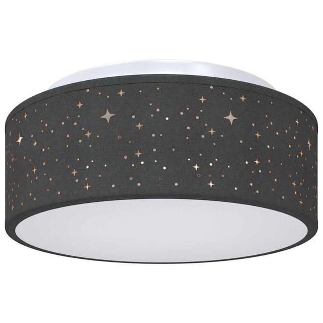 vidaXL Deckenlampe mit Strahlern Schwarz 30 x 30 x 13,5 cm Stoff 42001210
