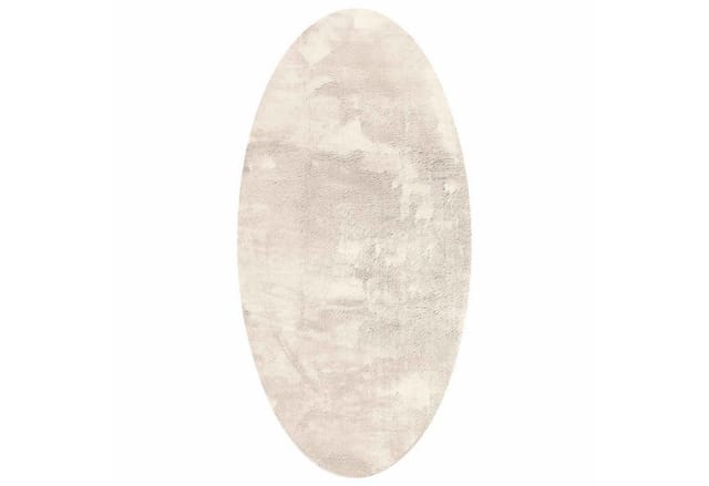 vidaXL Bereichsteppiche Oval HUARTE Beige 100 x 200 cm Polyester 4103615