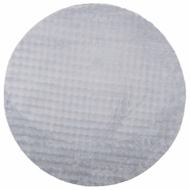 vidaXL Bereichsteppiche Rund SIROLO Grau Ø 120 CM Polyester 42022775