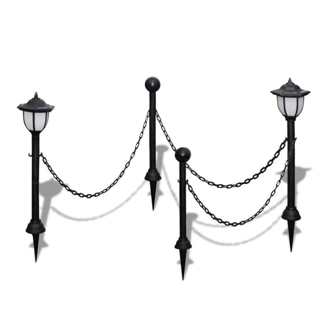 vidaXL 2x LED Lampe Solarleuchte Außenlampe Gartenleuchte Laterne 40868
