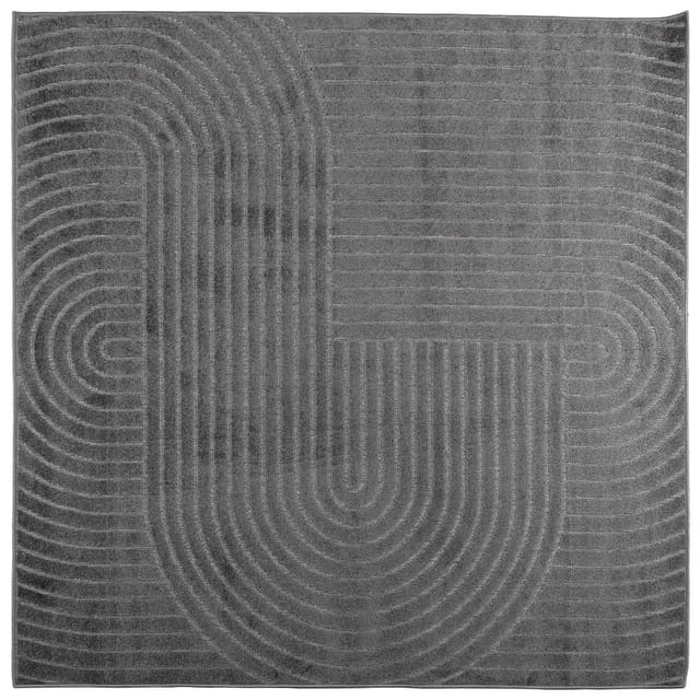 vidaXL Bereichsteppiche PALMERAS Anthrazit 240 x 240 cm Polyester 42022618