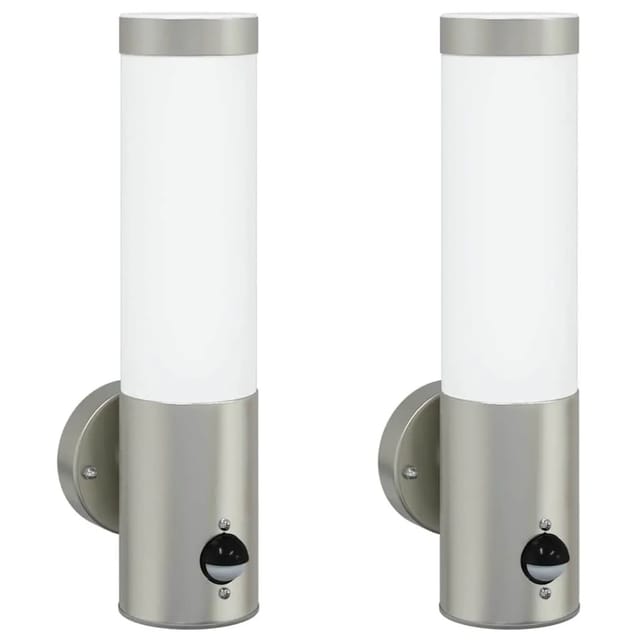 vidaXL Außenwandleuchte 2 Stk Silber 12 x 8,5 x 29 cm 4005938