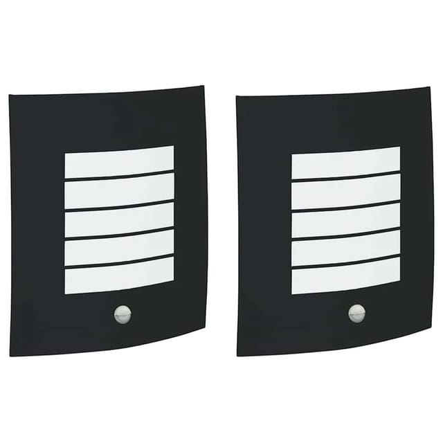 vidaXL Außenwandleuchte 2 Stk Schwarz 23,5 x 9 x 26 cm 4005974
