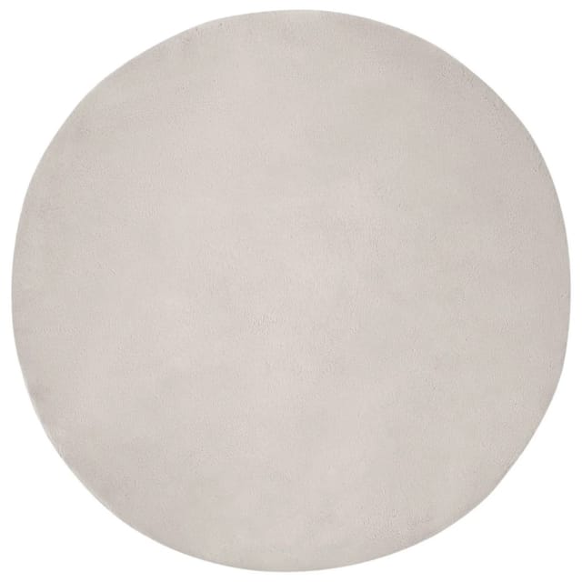 vidaXL Rutschfester Kunstfellteppich Olite Beige Ø 100 cm Polyester 42021646