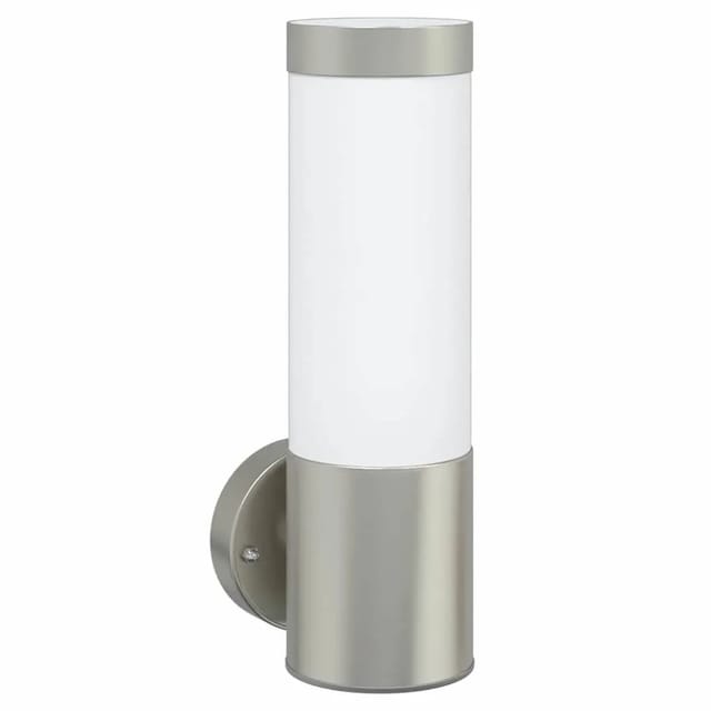 vidaXL Außenwandleuchte Silber 12 x 8,5 x 27 cm Edelstahl und Plastik 4005933