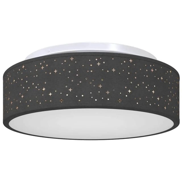 vidaXL Deckenlampe mit Strahlern Schwarz 38 x 38 x 13,5 cm Stoff 42001214