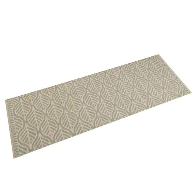 vidaXL Küchenteppich Waschbar Blätter 60x180 cm Samt 4005633