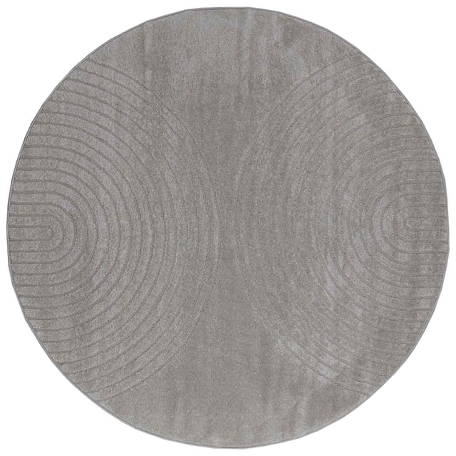 vidaXL Bereichsteppiche Rund GALATI Grau Ø 200 CM Polyester 42022829