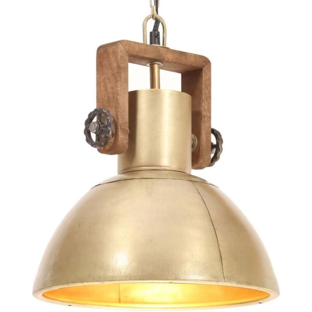 vidaXL Hängelampe Industriestil 25 W Messing Rund 30 cm E27 320533
