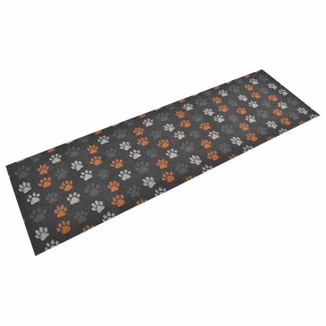 vidaXL Küchenteppich Waschbar Pfoten 60x180 cm Samt 136574