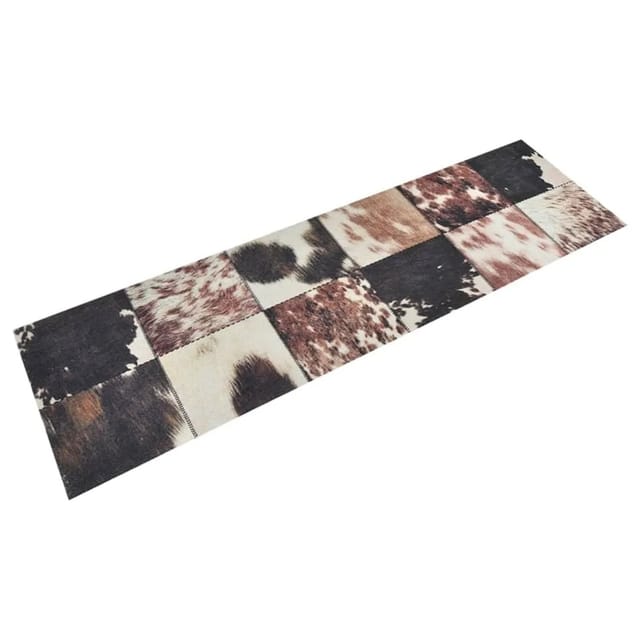 vidaXL Küchenteppich Waschbar Tierfell 45x150 cm Samt 136576