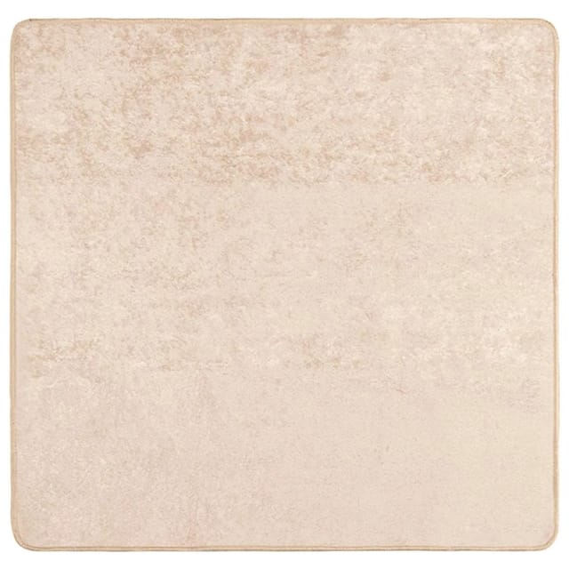 vidaXL Teppichläufer MARSA Creme 100 x 100 cm Polyester und PVC 42023060