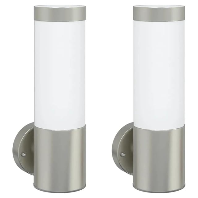 vidaXL Außenwandleuchte 2 Stk Silber 12 x 8,5 x 27 cm 4005934