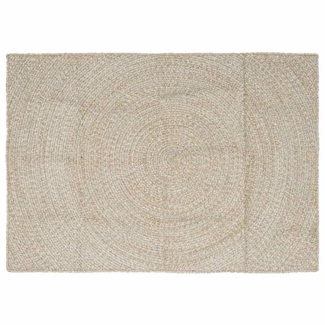 vidaXL Bereichsteppiche Natur und Weiß 120 x 170 cm Jute 42010604
