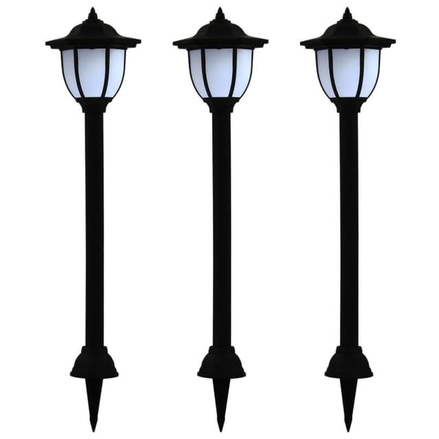 vidaXL Outdoor Solarleuchten 3 Stück LED Schwarz 44471
