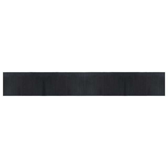 vidaXL Teppich Rechteckig Schwarz 60x400 cm Bambus 376726