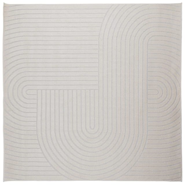 vidaXL Bereichsteppiche PALMERAS Creme 240 x 240 cm Polyester 42022579