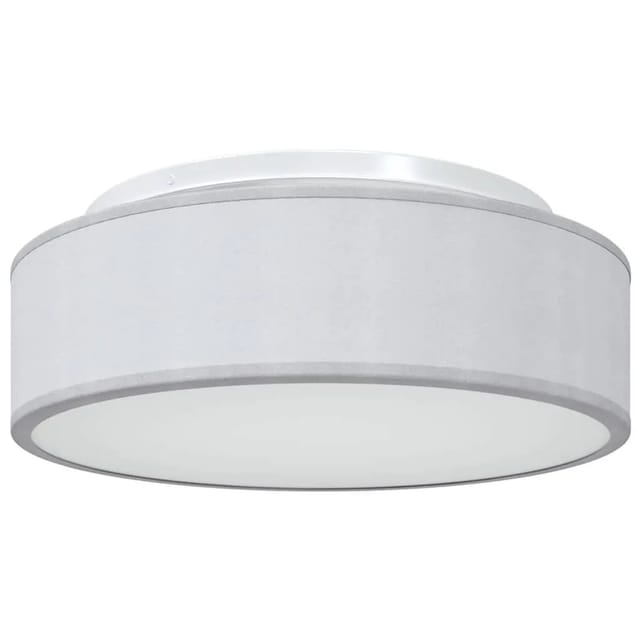 vidaXL Deckenlampe mit Strahlern Grau 38 x 38 x 13,5 cm Stoff 42001208