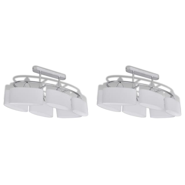 vidaXL Deckenlampe mit Ellipsenförmigen Glasschirmen 2 Stk E14 278760