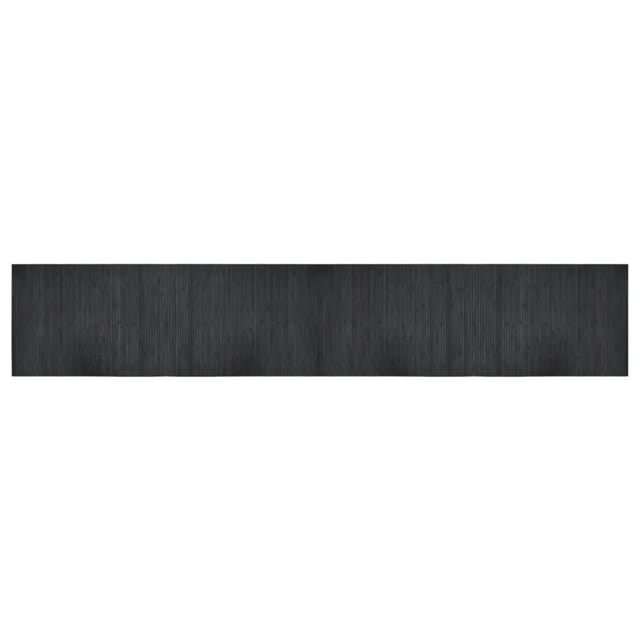 vidaXL Teppich Rechteckig Grau 70x400 cm Bambus 376760