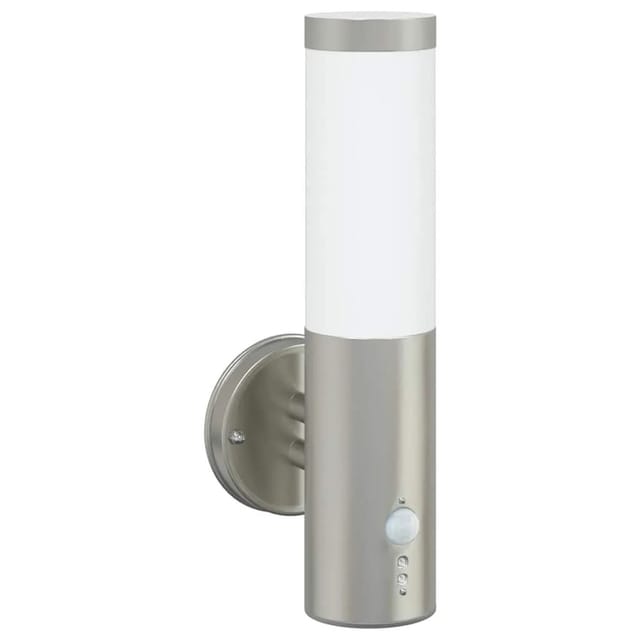 vidaXL Außenwandleuchte Silber 15 x 7,5 x 33 cm Edelstahl und Plastik 4005953