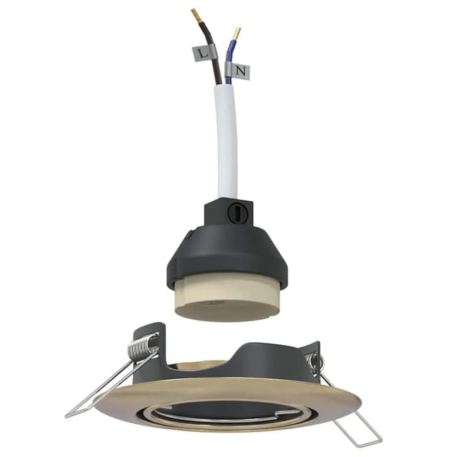 vidaXL Spotlight 12 Stk Messing 9 x 9 x 2,5 cm Metall 4108174
