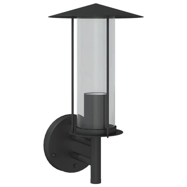 vidaXL Außenwandleuchte Schwarz Edelstahl 4006246
