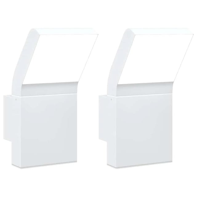 vidaXL LED-Außenwandleuchten 2 Stk Weiß Aluminiumdruckguss 4006273