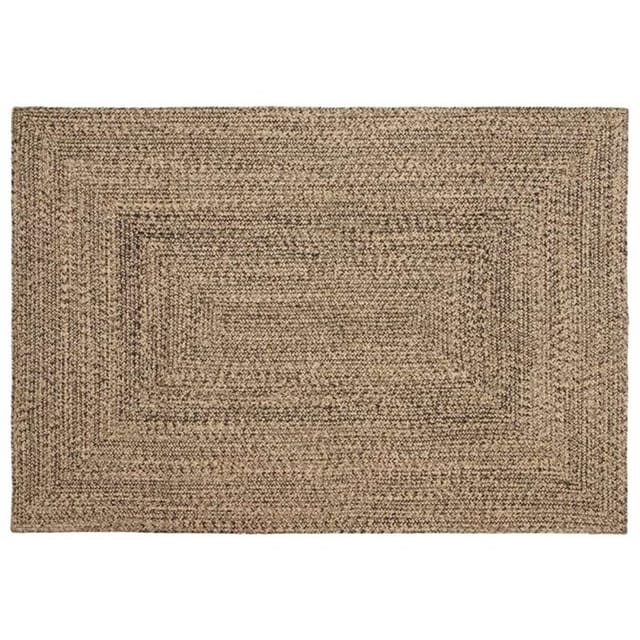 vidaXL Bereichsteppiche Natur und Schwarz 140 x 200 cm Jute 42010500