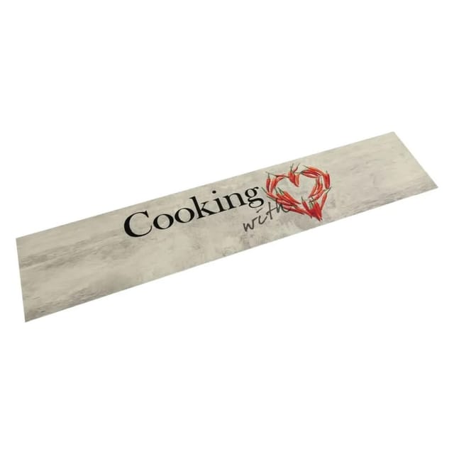 vidaXL Küchenteppich Waschbar Paprika 60x300 cm Samt 4005625