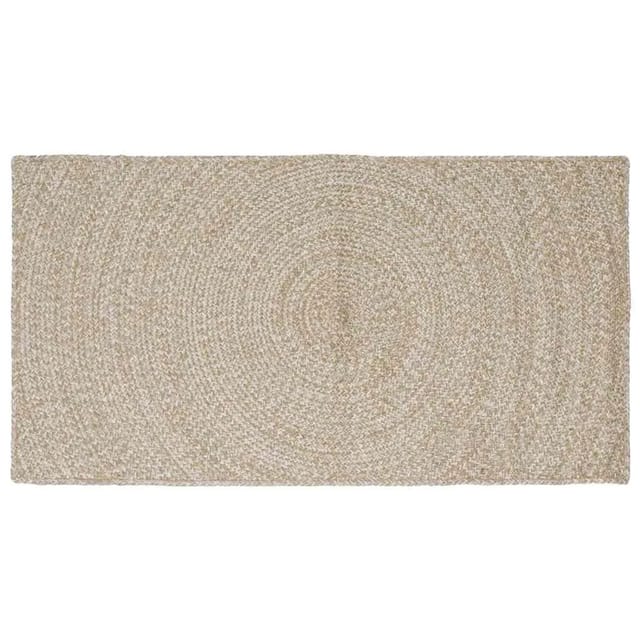vidaXL Bereichsteppiche Natur und Weiß 80 x 150 cm Jute 42010597