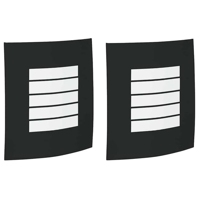 vidaXL Außenwandleuchte 2 Stk Schwarz 23,5 x 9 x 26 cm 4005972