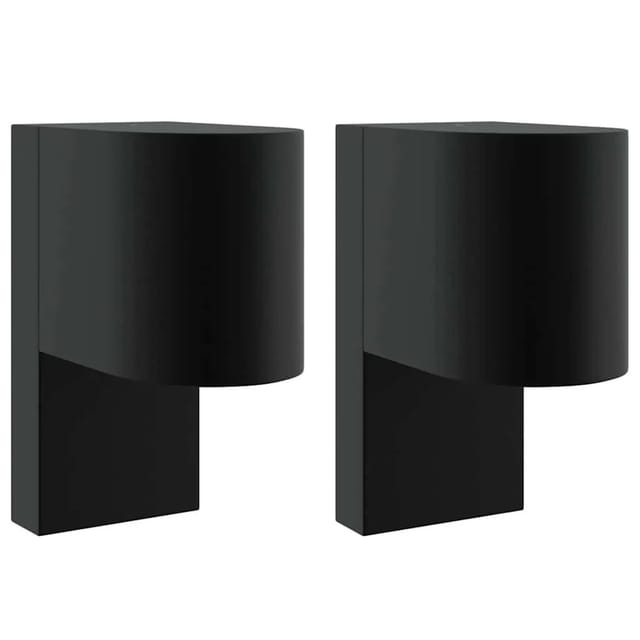 vidaXL Außenwandleuchte 2 Stk Schwarz 12 x 7 x 15 cm Edelstahl 4005980