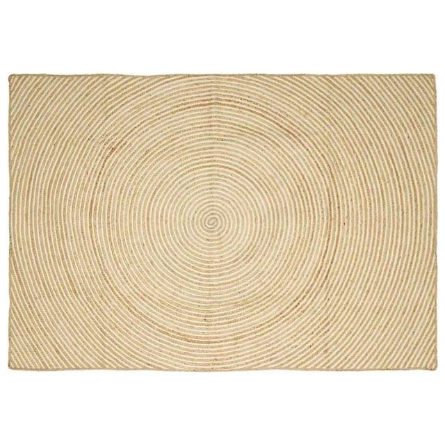 vidaXL Teppich Natur und Weiß 200 x 290 cm Jute 42010726