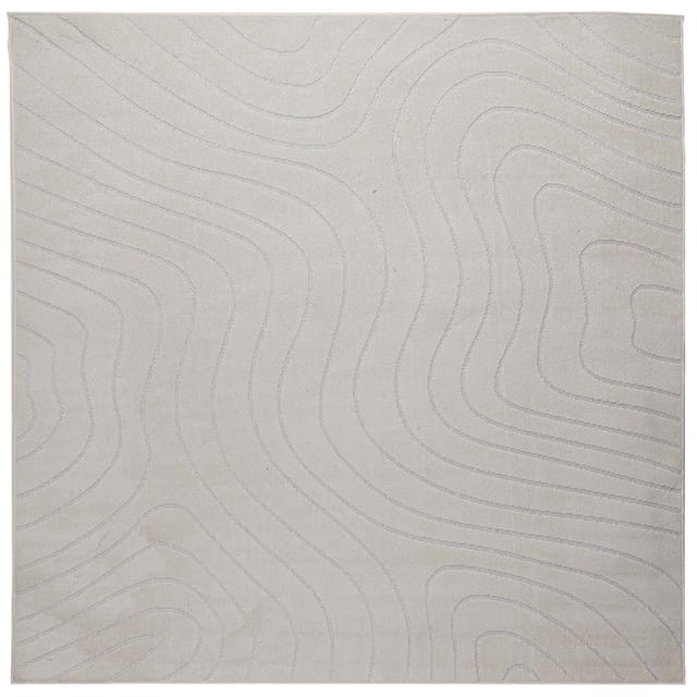 vidaXL Bereichsteppiche PALMERAS Creme 200 x 200 cm Polyester 42022630