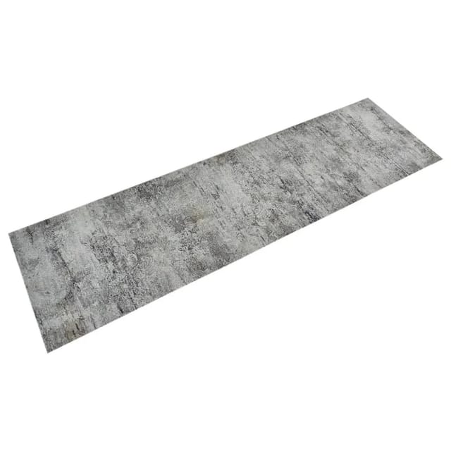 vidaXL Küchenteppich Waschbar Beton 45x150 cm Samt 136570