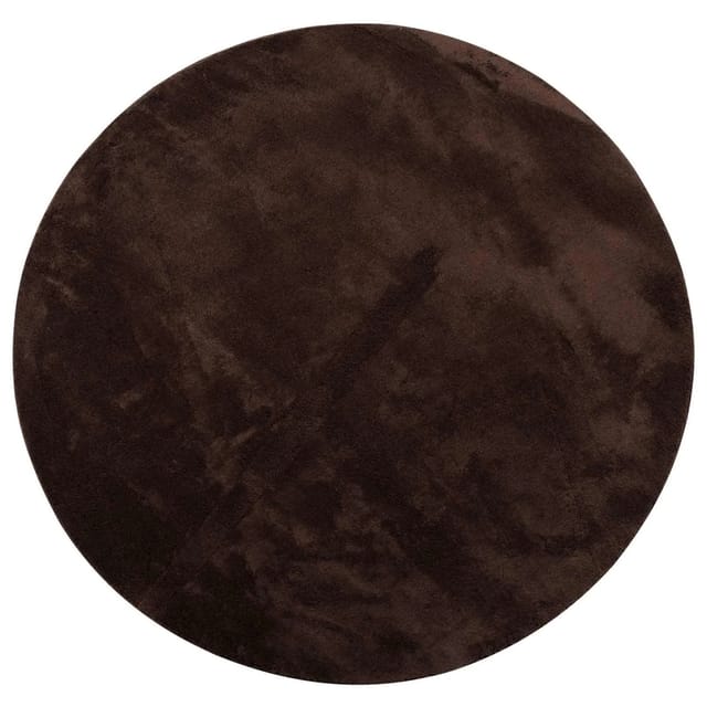 vidaXL Bereichsteppiche Rund HUARTE Braun Ø 120 CM Polyester 42022478