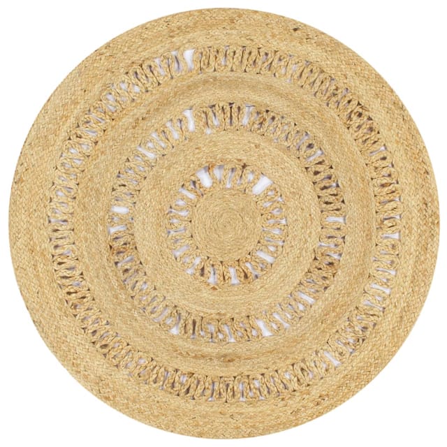 vidaXL Teppich Handgefertigt Jute Geflochten 90 cm 133707