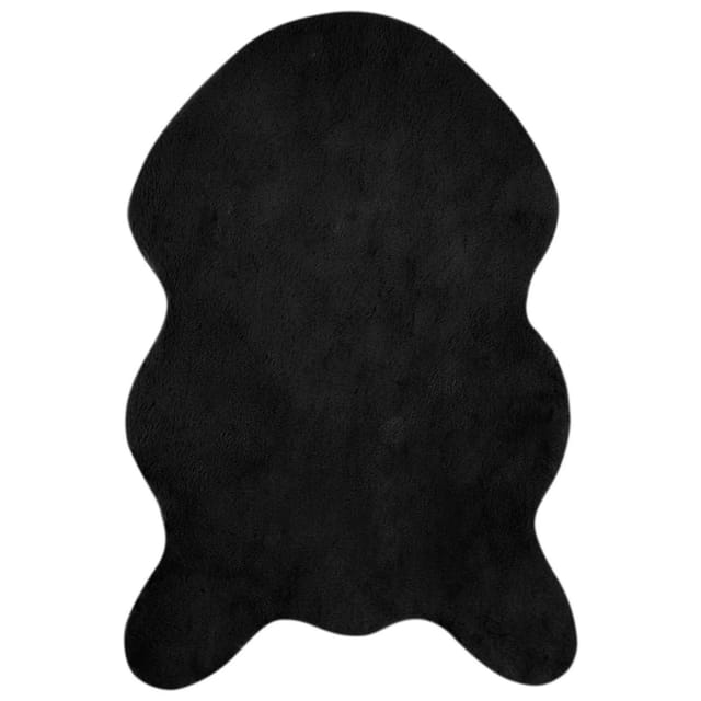 vidaXL Rutschfester Kunstfellteppich Olite Schwarz 60 x 90 cm 42021739